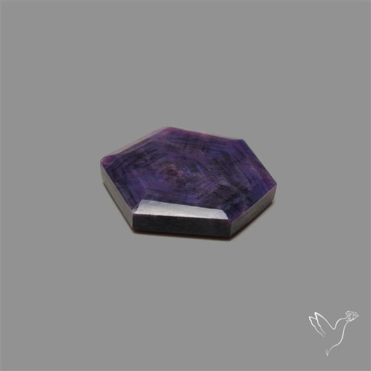 Rare Trapiche Ruby Slice Reddish Purple