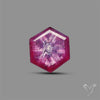 Rare Trapiche Ruby Slice Reddish Purple