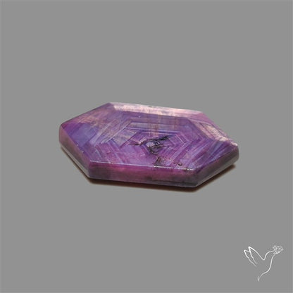 Rare Trapiche Ruby Slice Reddish Purple