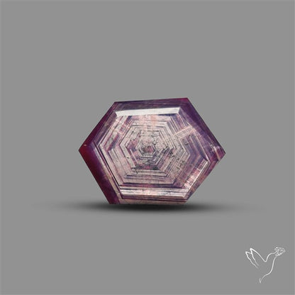 Rare Trapiche Ruby Slice Reddish Purple