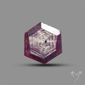 Rare Trapiche Ruby Slice Reddish Purple