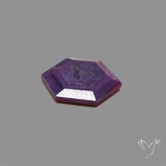 Rare Trapiche Ruby Slice Reddish Purple