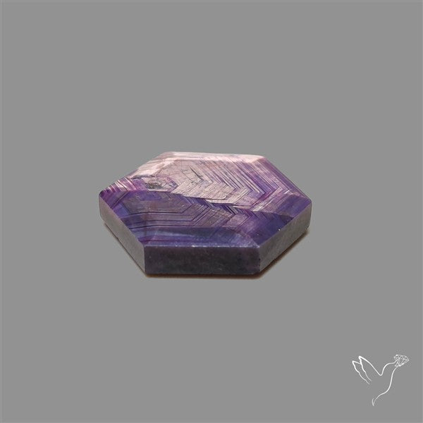 Rare Trapiche Ruby Slice Reddish Purple