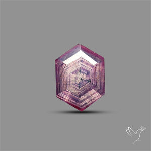 Rare Trapiche Ruby Slice Reddish Purple