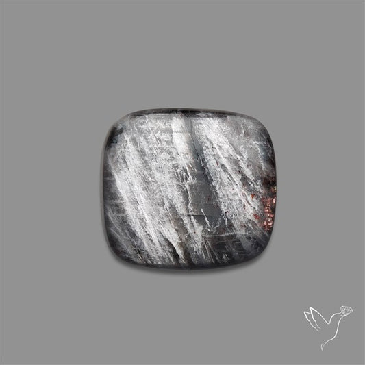 Black Moonstone With Sunstone Inclusions Cabochon