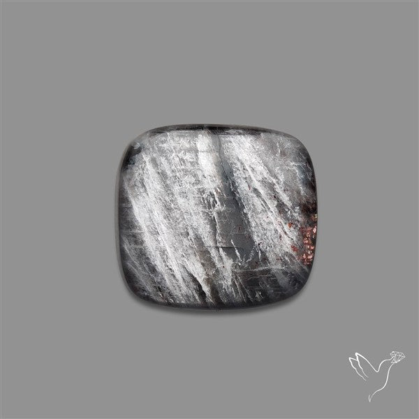 Black Moonstone With Sunstone Inclusions Cabochon