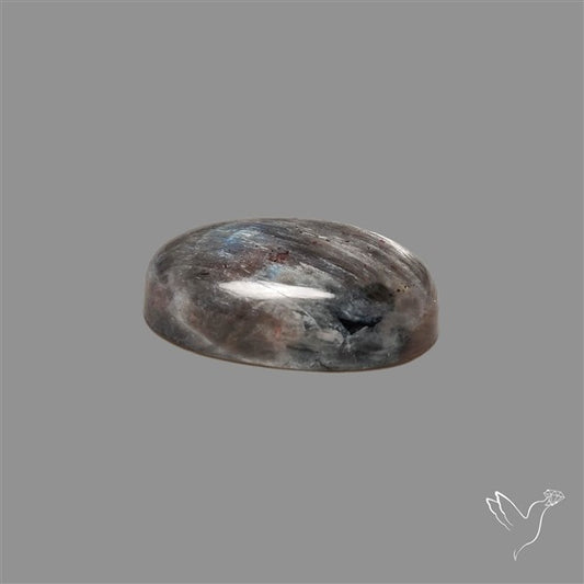 Black Moonstone With Sunstone Inclusions Cabochon