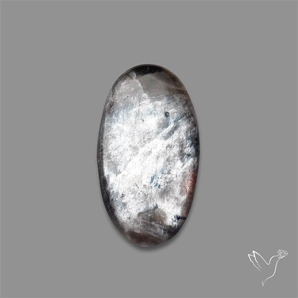 Black Moonstone With Sunstone Inclusions Cabochon