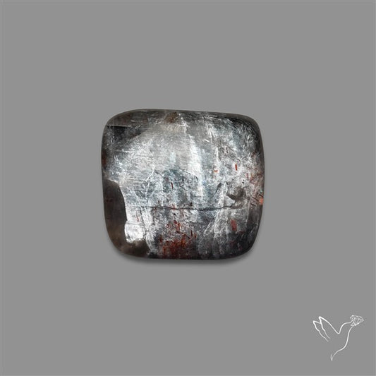 Black Moonstone With Sunstone Inclusions Cabochon