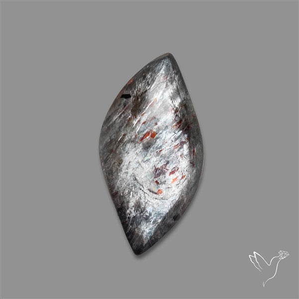 Black Moonstone With Sunstone Inclusions Cabochon