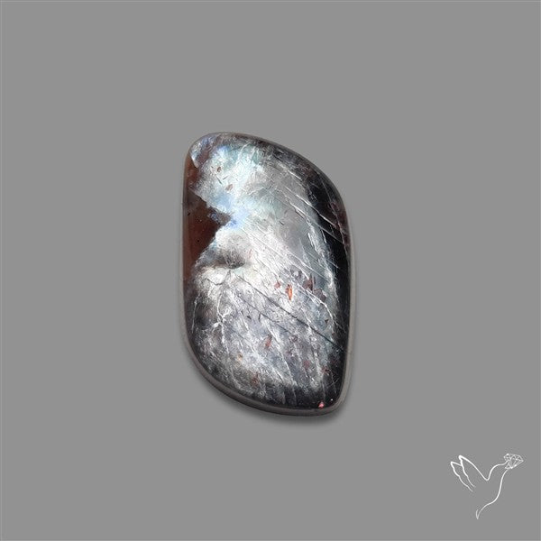 Black Moonstone With Sunstone Inclusions Cabochon