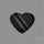 Raw Face Black Tourmaline Heart