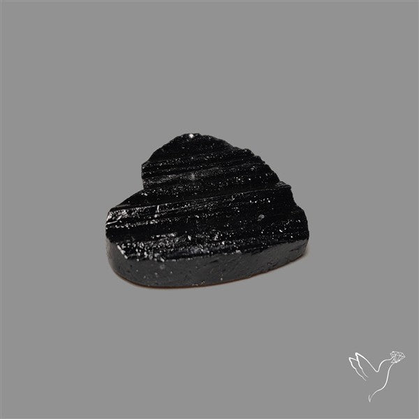 Raw Face Black Tourmaline Heart