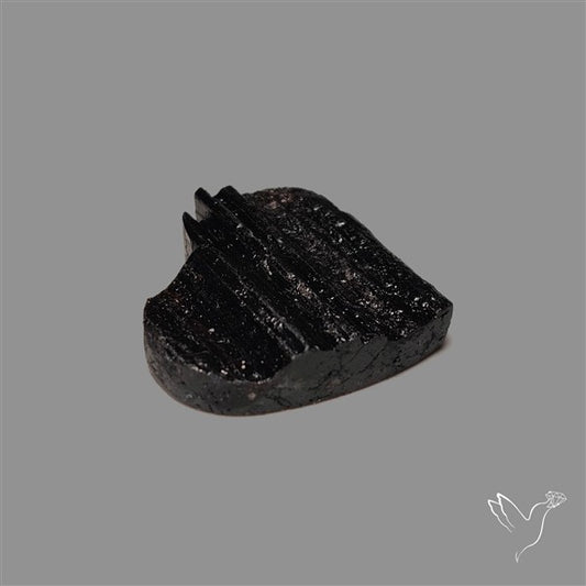 Raw Face Black Tourmaline Heart