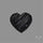 Raw Face Black Tourmaline Heart