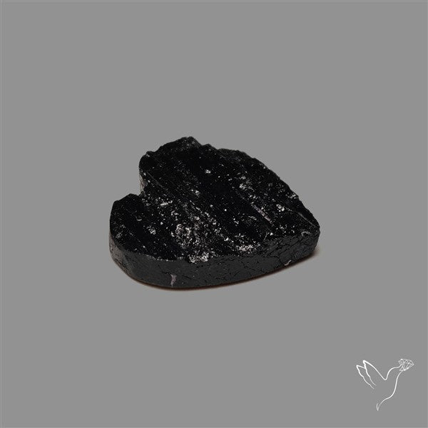 Raw Face Black Tourmaline Heart