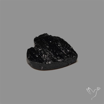 Raw Face Black Tourmaline Heart