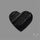 Raw Face Black Tourmaline Heart