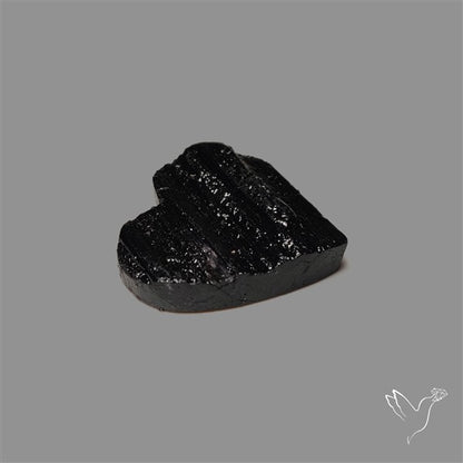 Raw Face Black Tourmaline Heart