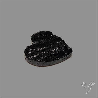 Raw Face Black Tourmaline Heart