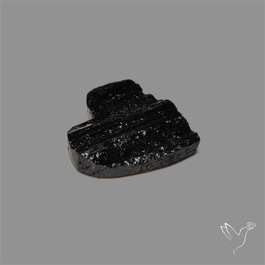 Raw Face Black Tourmaline Heart
