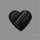 Raw Face Black Tourmaline Heart