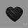 Raw Face Black Tourmaline Heart