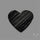 Raw Face Black Tourmaline Heart