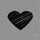 Raw Face Black Tourmaline Heart