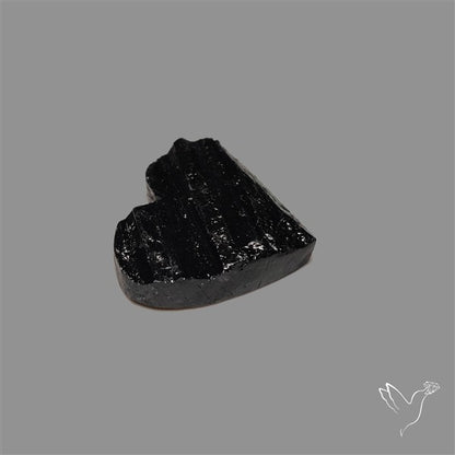 Raw Face Black Tourmaline Heart