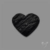 Raw Face Black Tourmaline Heart