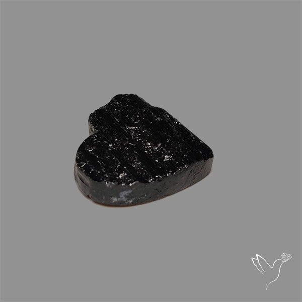 Raw Face Black Tourmaline Heart