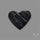 Raw Face Black Tourmaline Heart