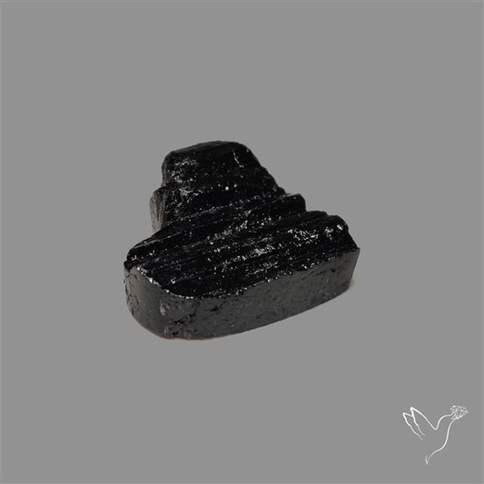 Raw Face Black Tourmaline Heart