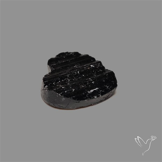 Raw Face Black Tourmaline Heart