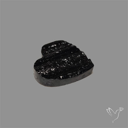 Raw Face Black Tourmaline Heart