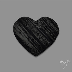Raw Face Black Tourmaline Heart