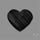 Raw Face Black Tourmaline Heart
