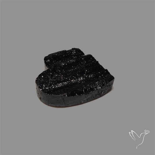 Raw Face Black Tourmaline Heart