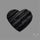 Raw Face Black Tourmaline Heart