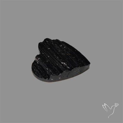 Raw Face Black Tourmaline Heart