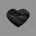 Raw Face Black Tourmaline Heart