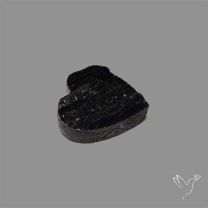 Raw Face Black Tourmaline Heart