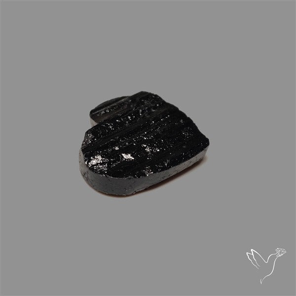 Raw Face Black Tourmaline Heart
