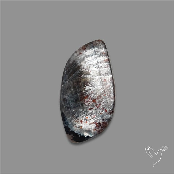 Black Moonstone With Sunstone Inclusions Cabochon