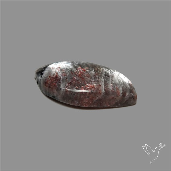 Black Moonstone With Sunstone Inclusions Cabochon