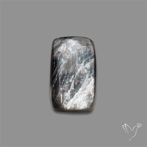 Black Moonstone With Sunstone Inclusions Cabochon