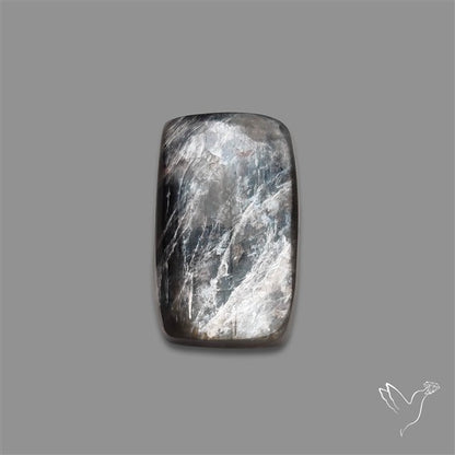 Black Moonstone With Sunstone Inclusions Cabochon