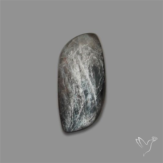 Black Moonstone With Sunstone Inclusions Cabochon