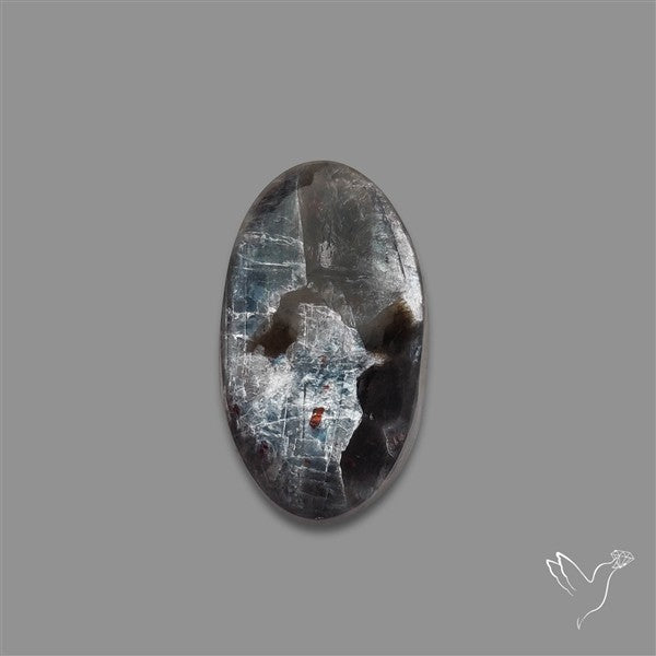 Black Moonstone With Sunstone Inclusions Cabochon